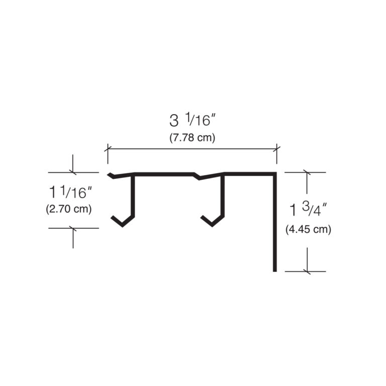 8400 Series Bypass Door Hardware Track